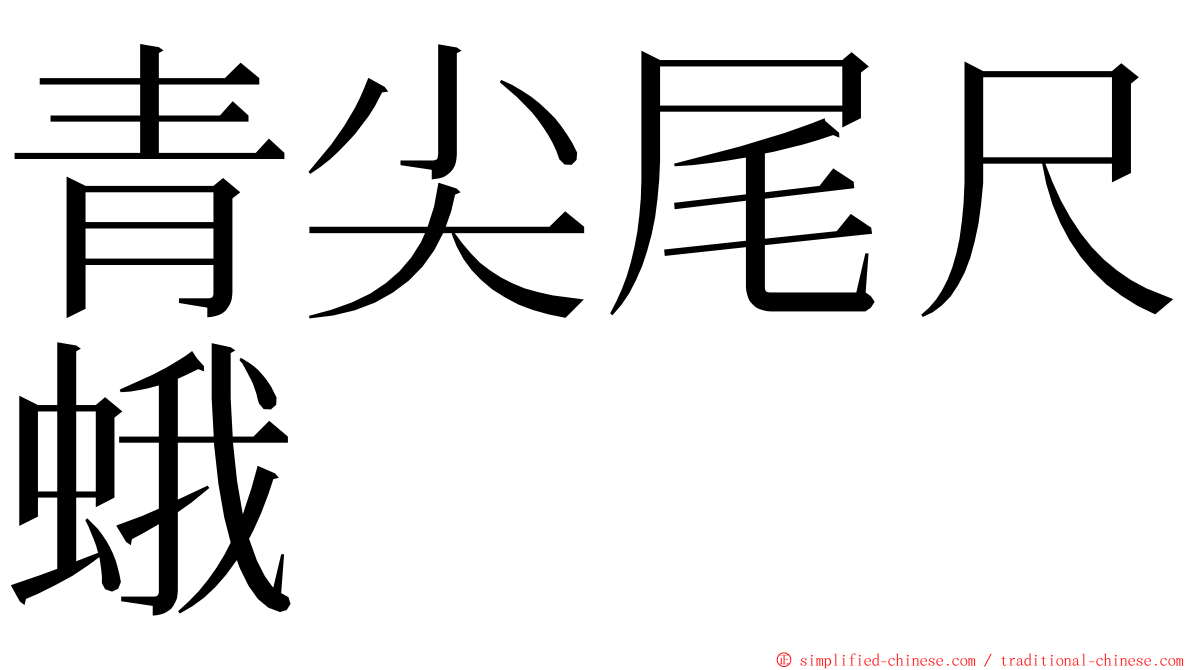 青尖尾尺蛾 ming font