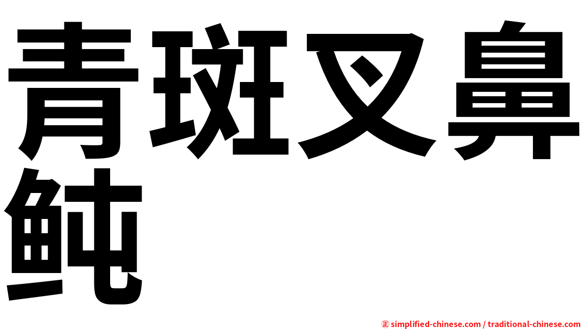 青斑叉鼻鲀