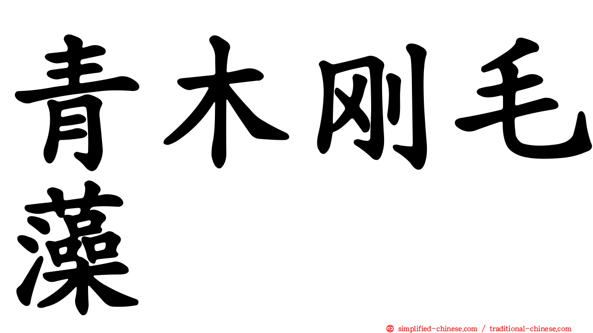 青木刚毛藻