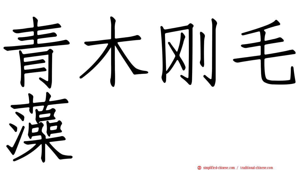 青木刚毛藻