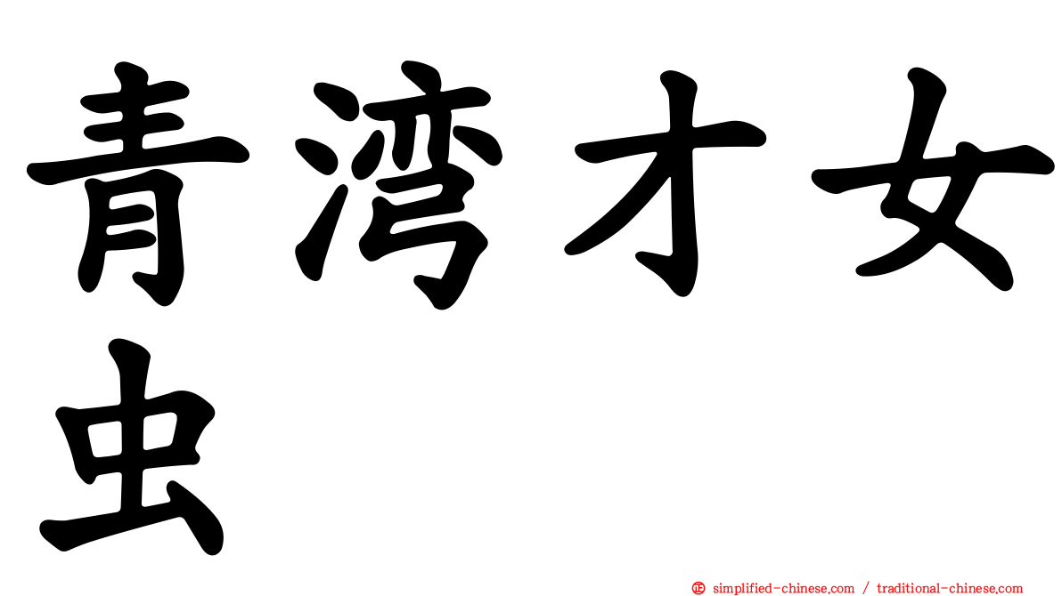 青湾才女虫