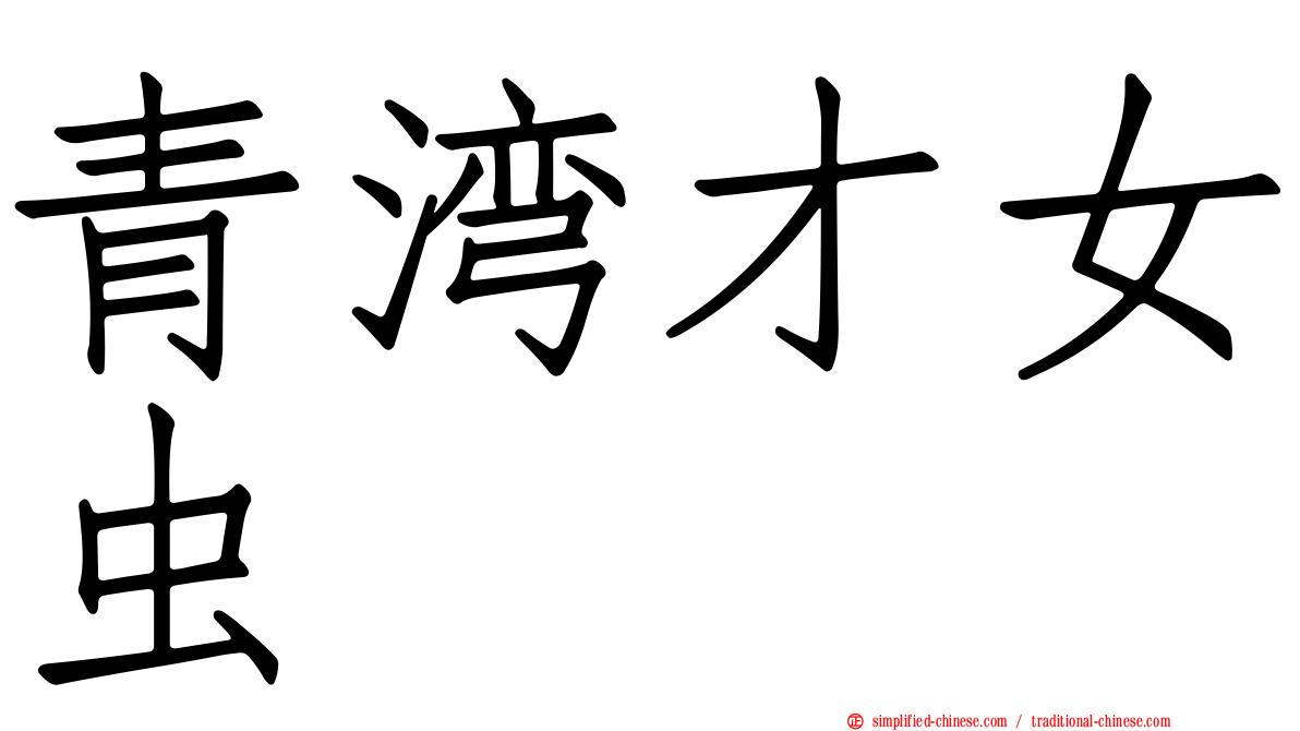 青湾才女虫