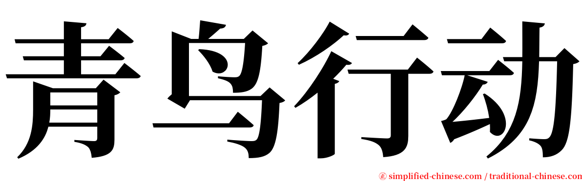 青鸟行动 serif font