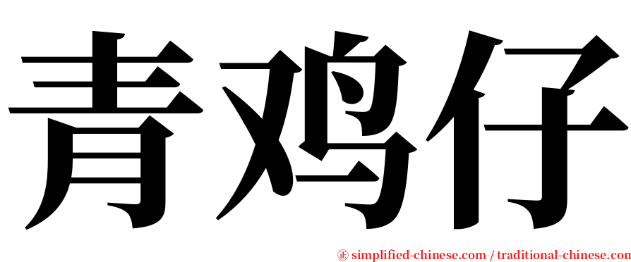 青鸡仔 serif font
