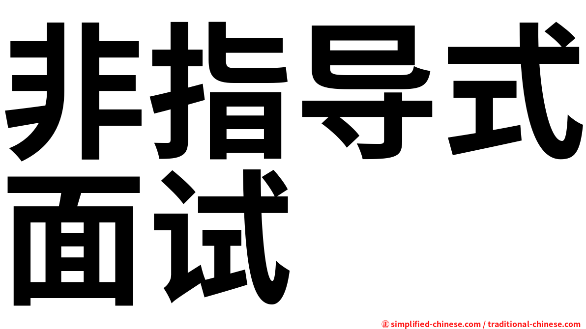 非指导式面试