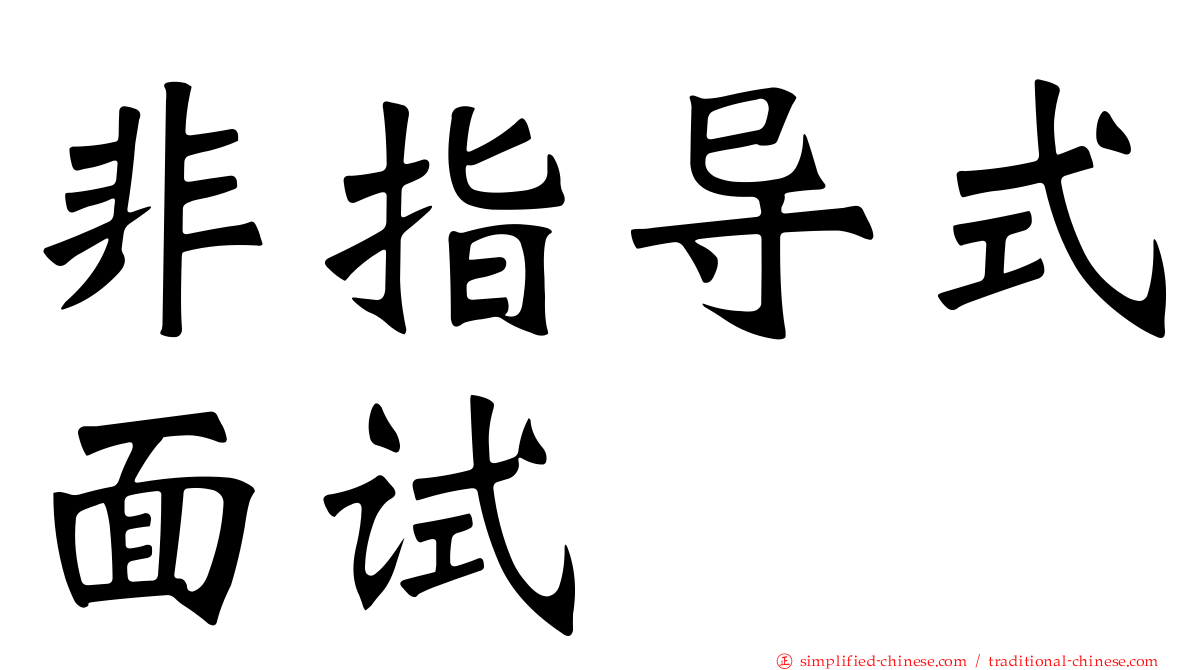 非指导式面试