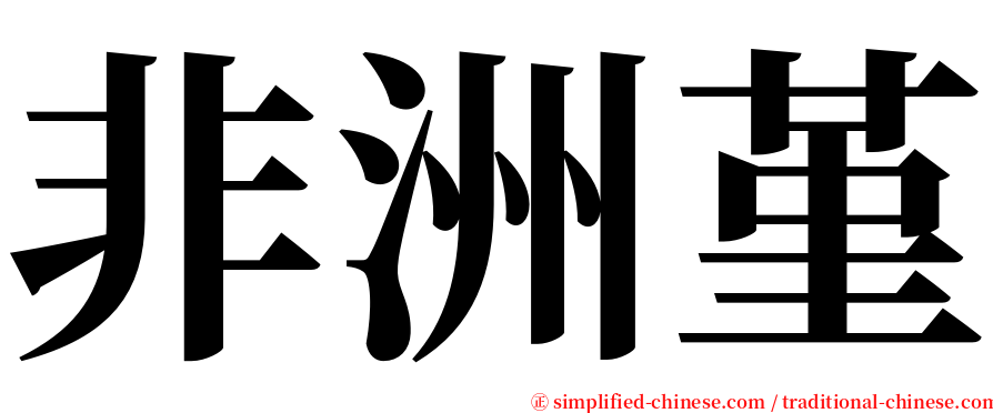 非洲堇 serif font