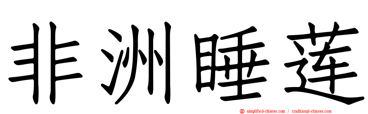 非洲睡莲