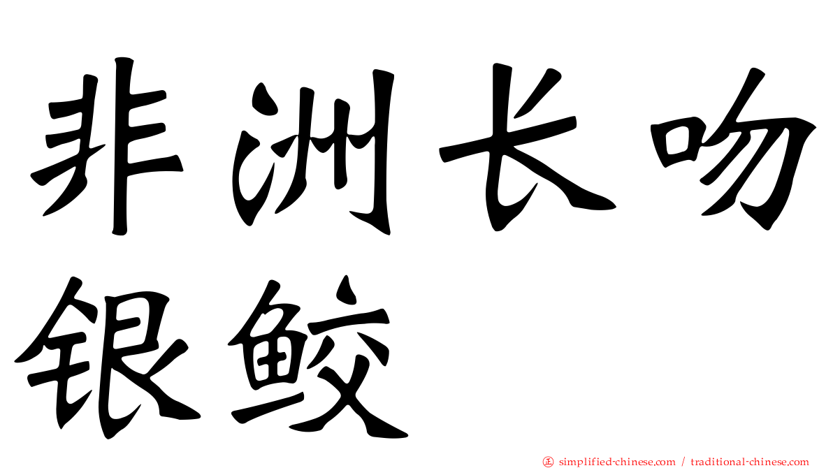 非洲长吻银鲛