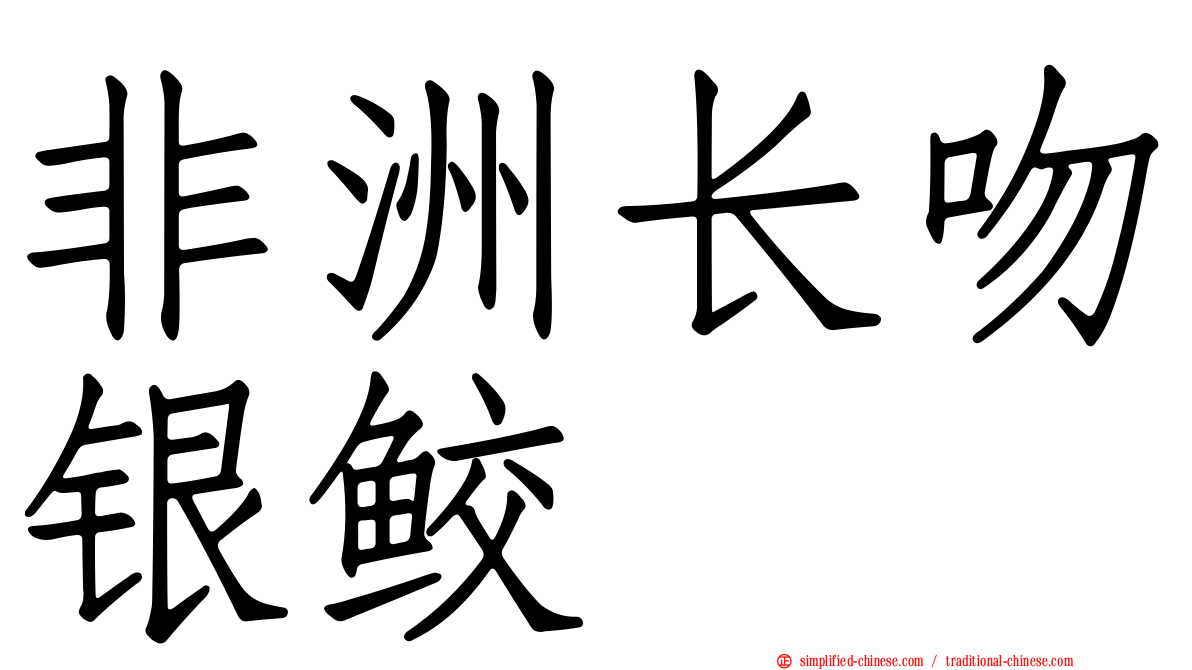 非洲长吻银鲛