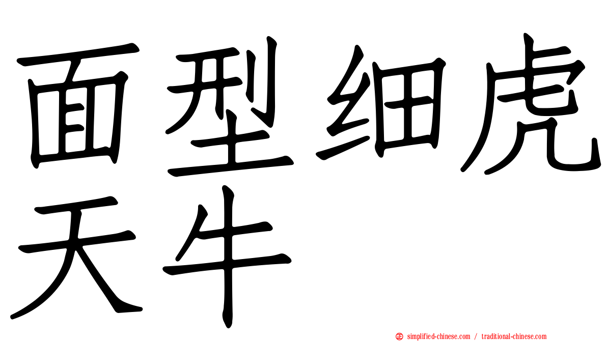 面型细虎天牛