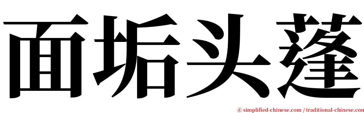 面垢头蓬 serif font