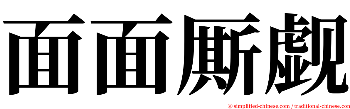 面面厮觑 serif font