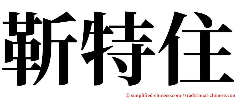 靳特住 serif font
