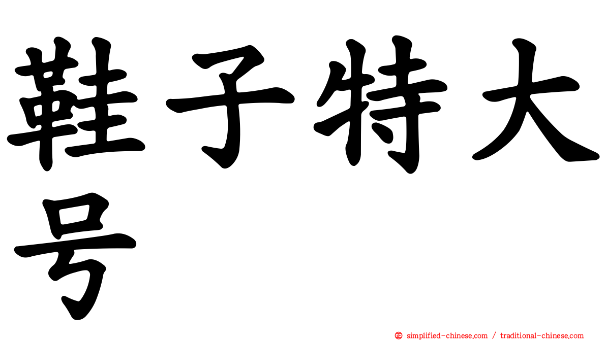 鞋子特大号