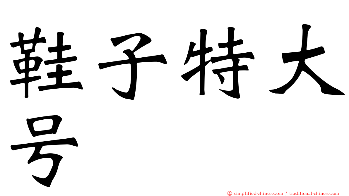 鞋子特大号
