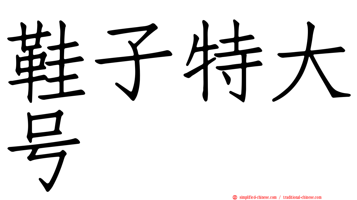 鞋子特大号