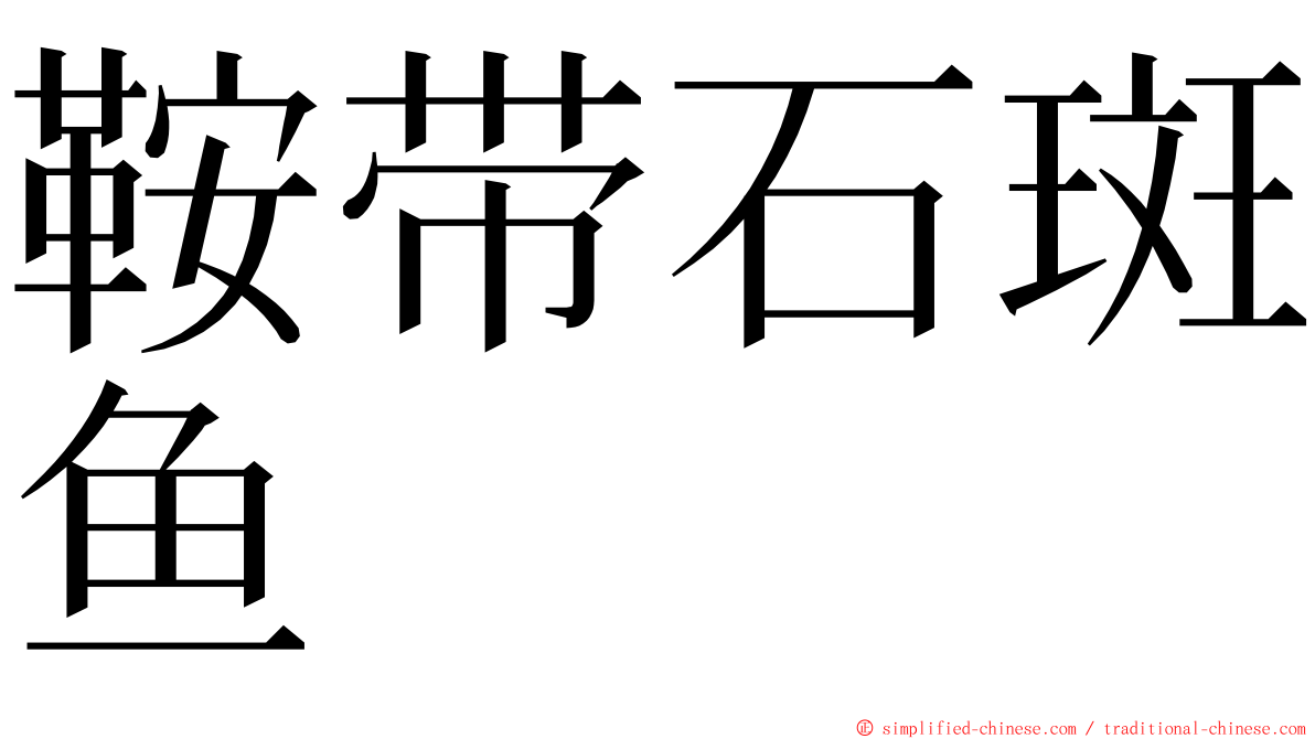 鞍带石斑鱼 ming font