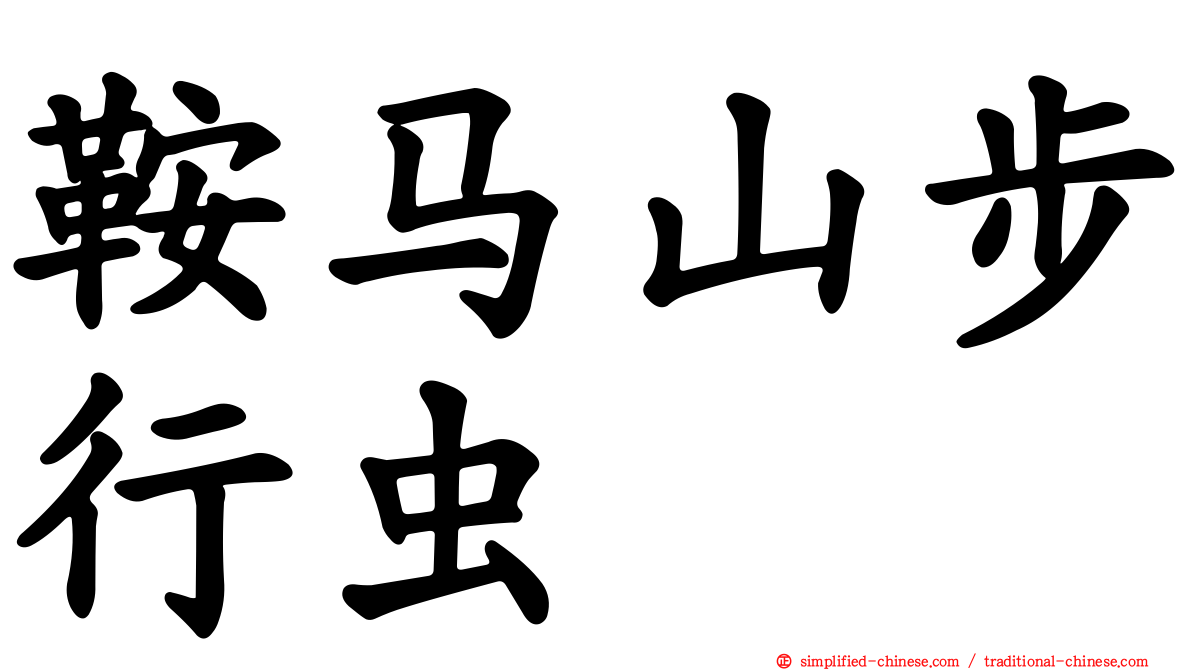 鞍马山步行虫
