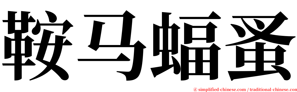 鞍马蝠蚤 serif font