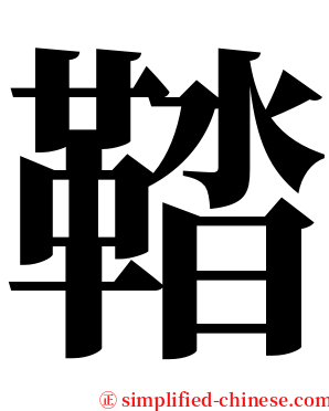鞜 serif font