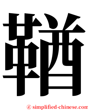 鞧 serif font