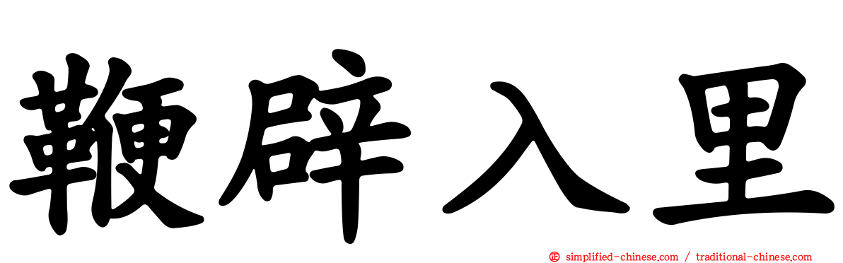 鞭辟入里