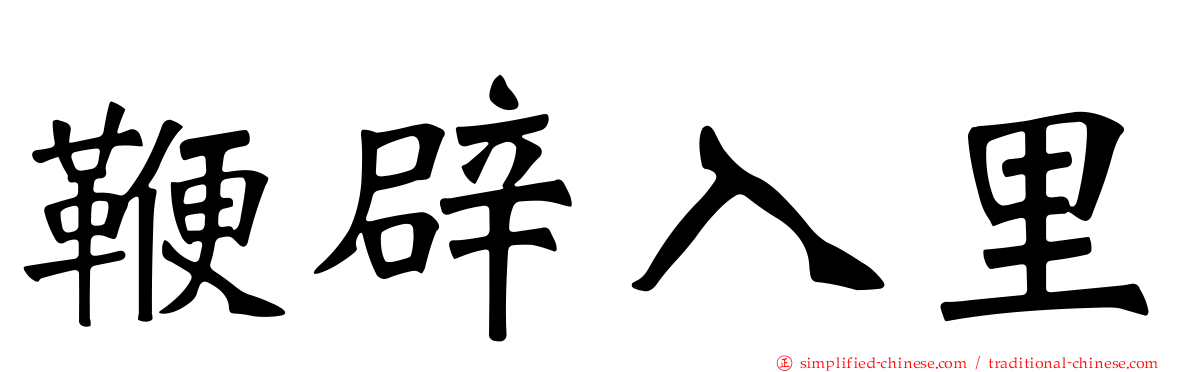 鞭辟入里