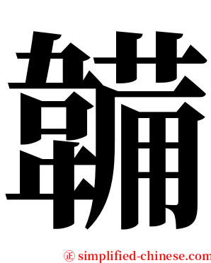 韛 serif font