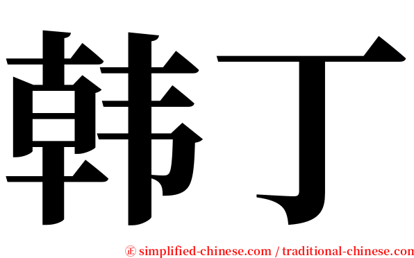 韩丁 serif font