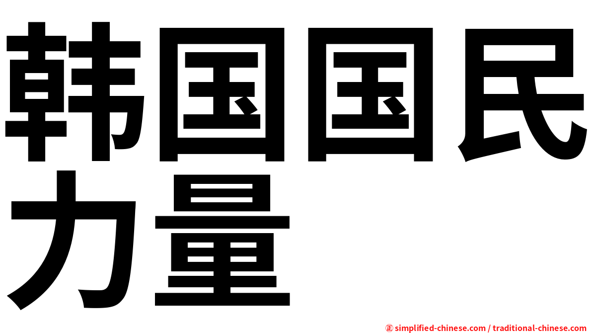 韩国国民力量