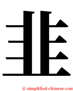 韭 serif font