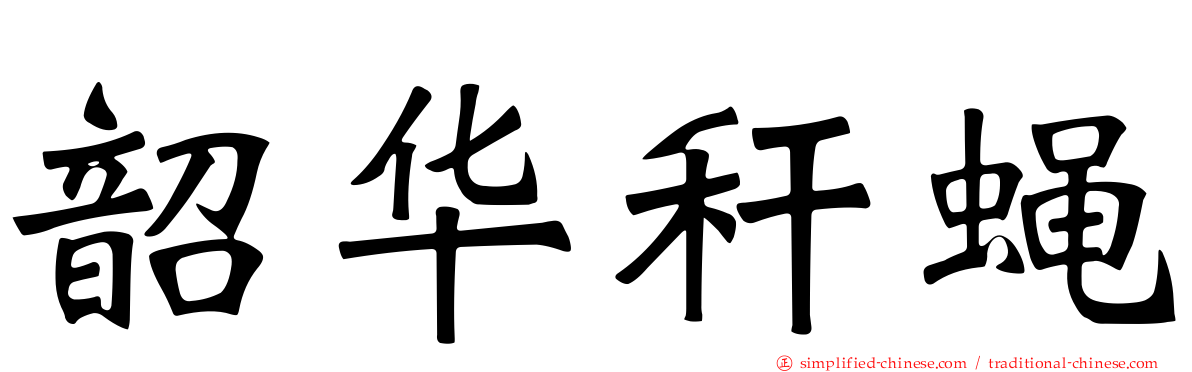 韶华秆蝇