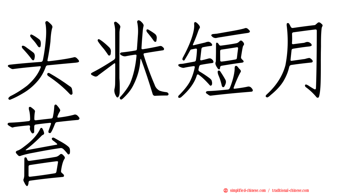 头状短月苔