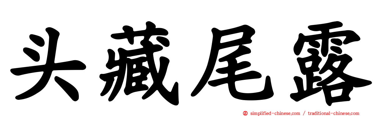 头藏尾露