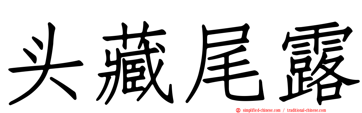 头藏尾露