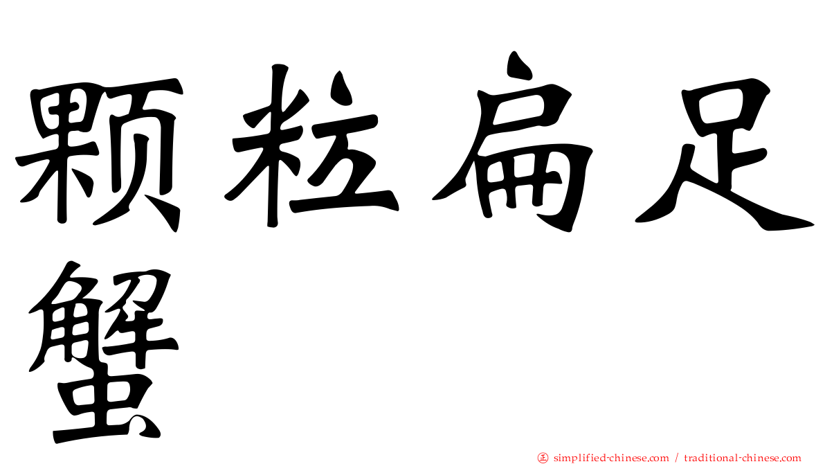 颗粒扁足蟹