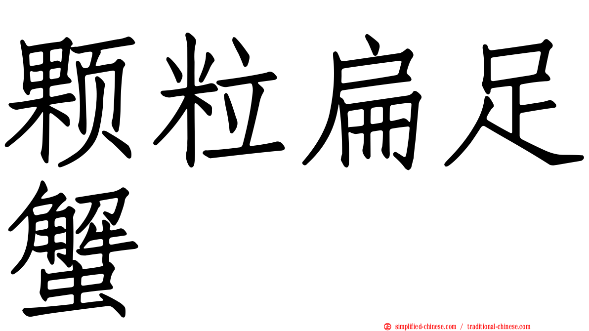 颗粒扁足蟹