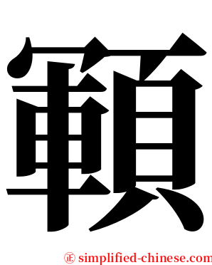 顐 serif font