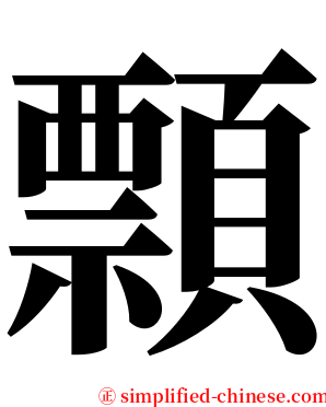 顠 serif font