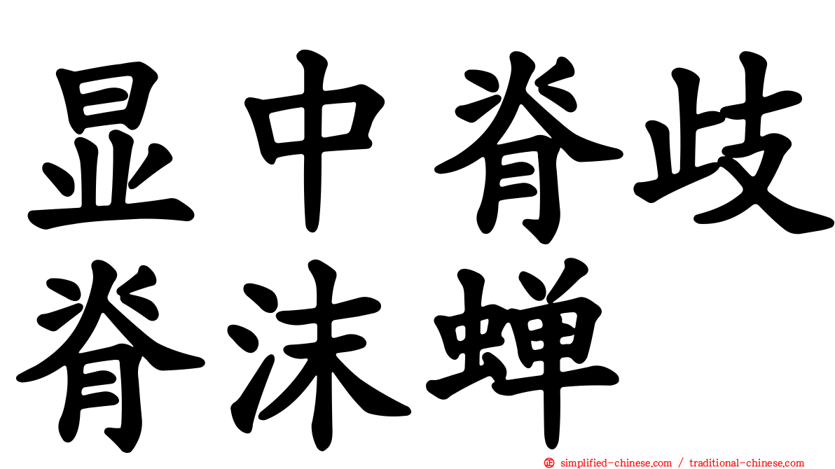 显中脊歧脊沫蝉