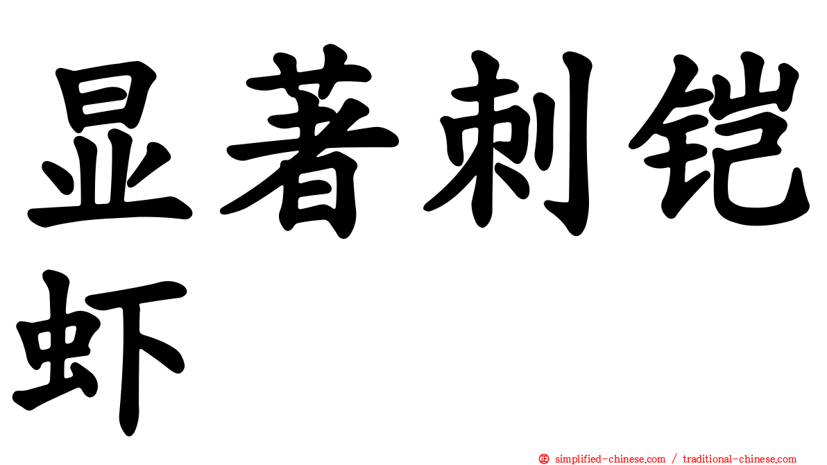 显著刺铠虾