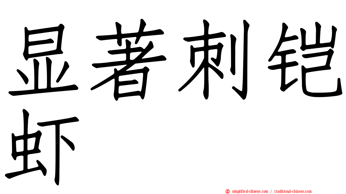 显著刺铠虾