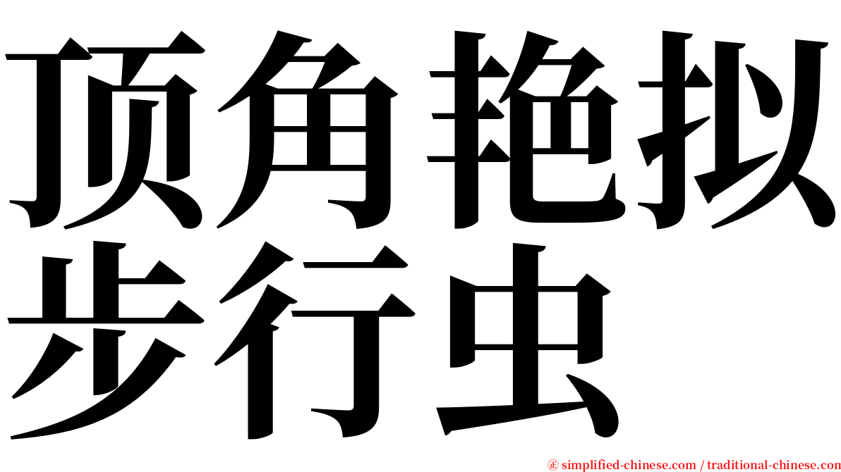 顶角艳拟步行虫 serif font