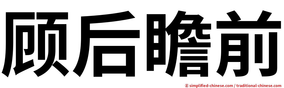 顾后瞻前