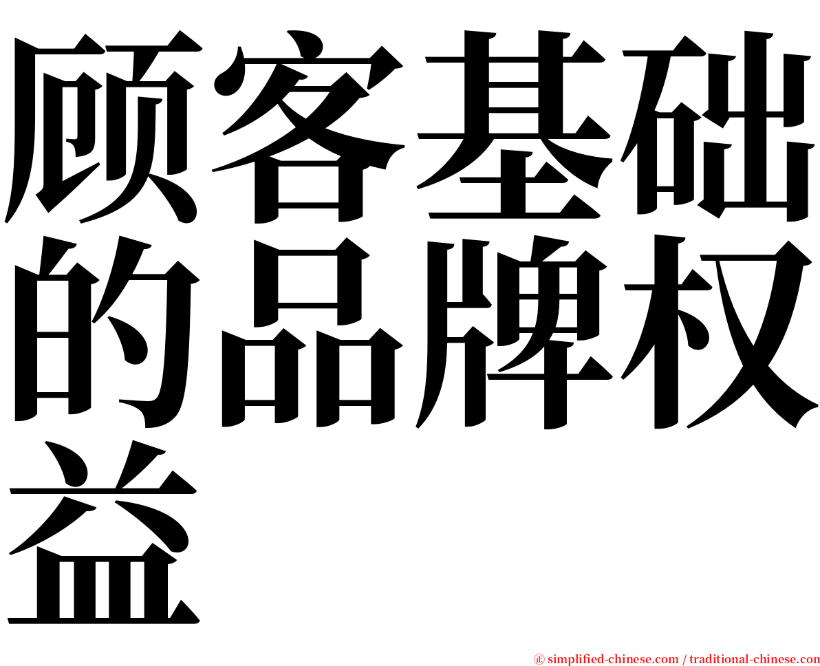 顾客基础的品牌权益 serif font