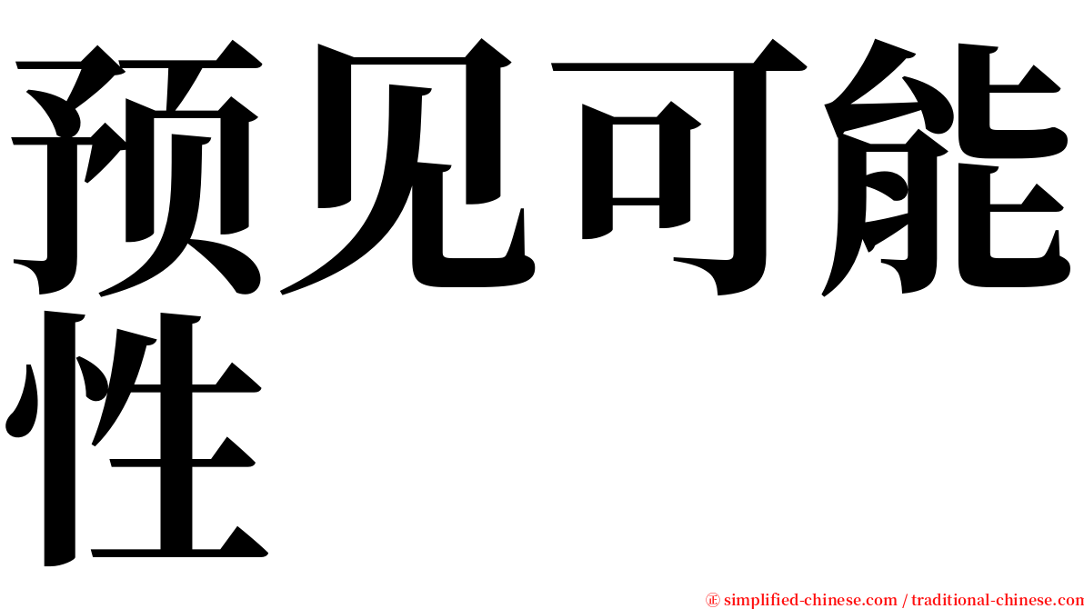 预见可能性 serif font