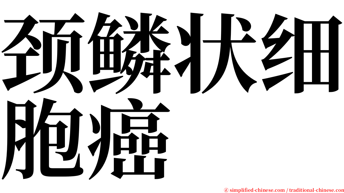 颈鳞状细胞癌 serif font
