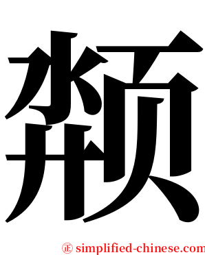 颒 serif font