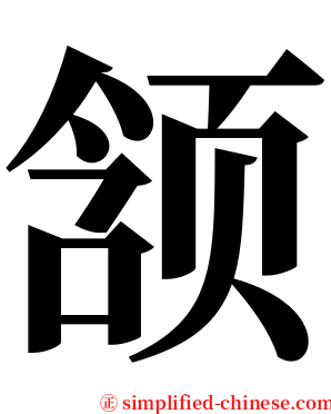 颔 serif font